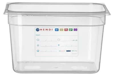 Produktbild von HENDI Aufbewahrungsbehälter PP Gastronorm 1/2 200 mm HACCP