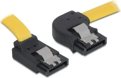Image de Delock Câble Sata 30Cm Droite/Haut Métal Jaune