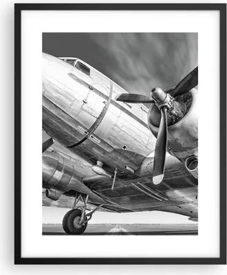Produktbild von Gerahmtes Poster - Schwarzer Rahmen - Flugzeug Retro Flugzeug - 40x50 cm - Wand Bild - Wanddeko - Wandbilder - Kunstposter - Wandposter - Bilderrahmen - Bilder - Kunstdruck - P2BPA40x50-4952
