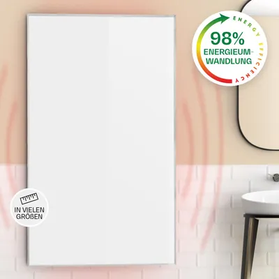 Produktbild von Klarstein Air Infrarotheizung, Infrarot Heizung mit Fernbedienung, Erkennung Offener Fenster, Infrarotheizung mit Thermostat, Sparsame Heizung zur Wandmontage, CO2-Freie Elektroheizung 600 Watt