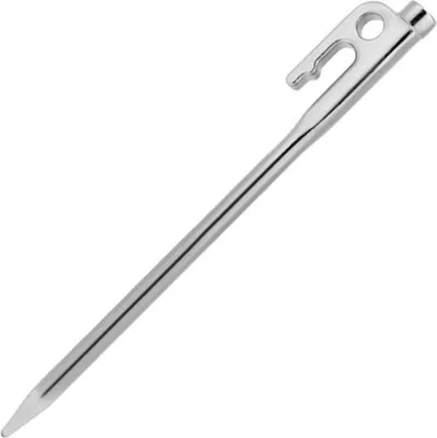 Produktbild von 20/30 cm Edelstahl-Zelthering, robust, scharfe Spitze, Einzelloch, Outdoor-Überdachung, winddicht, Erdnagel, Spike, Campingzubehör, 20 cm