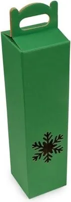 Obrázok produktu pre Darčeková krabička na víno, zelená, 83 x 83 x 320 mm, F217