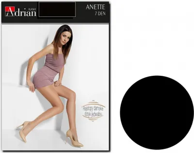 Produktbild von Sommer Strumpfhose ANETTE 7 DEN black-L