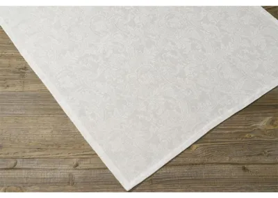 Productafbeelding van Tafelkleed MILA, damastmotief, wit, linnen en katoen, afmeting 100x100 cm