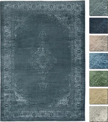 Produktbild von Kelim Vintage Teppich Laufer Holzkohle Grau 120 X 160 cm, Waschbar Boho Teppich Super Soft, Moderner Kurzflor Teppich