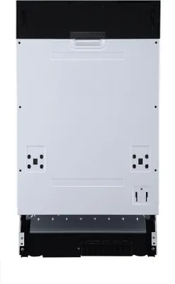 The back of a dishwasher is shown against a white background.