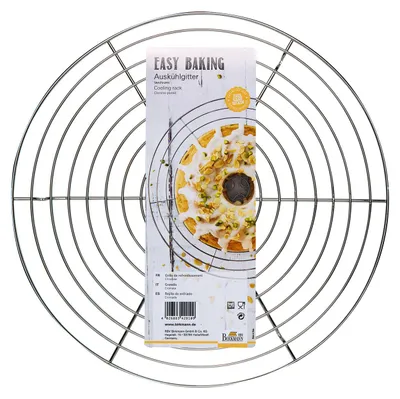 Produktbild von BIRKMANN Rundes Auskühlgitter, Ø 32 cm, hitzebeständig bis 220°C, spülmaschinengeeignet, aus verchrom