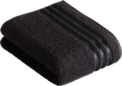 Produktbild von Vossen Handtuch Cult de Luxe Farbe schwarz Größe 50x100cm