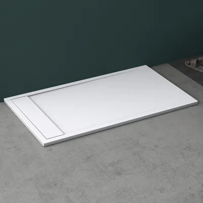Produktbild von Mai & Mai Duschwanne 90x140x3cm Duschtasse aus Mineralguss Mineralgusswann Weiß Rechteckig DIN-Anschlüsse Geoma10