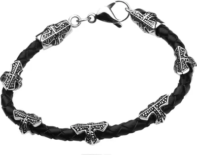 Produktbild von Lederarmband mit Keltenkreuz