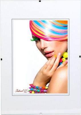 Rahmenlos Bildhalter Klarglas Bilderrahmen Wanddeko Collage Poster Clip Rahmen - Format: 50x70