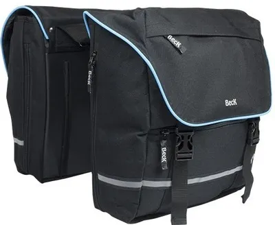 Produktbild von BECK SPRTV Blau - Gepäckträgertasche wasserabweisend und reißfest - Doppeltasche für E Bike und Fahrrad mit Bügeln für sicheren Halt