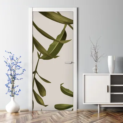 Produktbild von Dekorative Türdekoration selbstklebend Klebefolie Tür Tattoo Aufkleber Grüne Blätter 77 x 200 cm