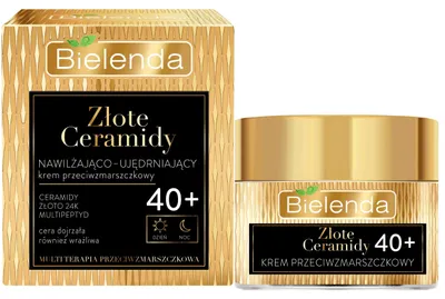 Immagine prodotto di Bielenda Golden Ceramides crema idratante e rassodante antirughe giorno e notte 40+ 50ml