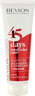 Productafbeelding van Revlon Revlonissimo 45 Dagen Totale Kleurverzorging 2-in-1 Shampoo & Conditioner voor Intensieve Rode Kleuren, 275 ml