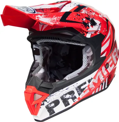 Zdjęcie produktu dla Kask motocrossowy Premier Exige ZX2, czerwony/biały, L