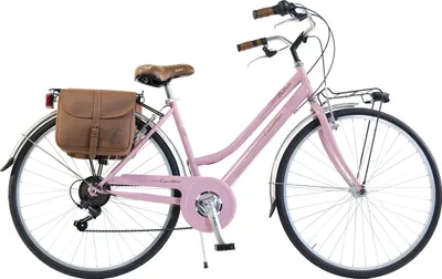 Obrázok produktu pre Via Veneto by Canellini mestský bicykel žena oceľ s bočnými taškami - Ružová 46