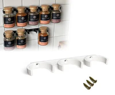 Produktbild von Wandregal für 3 Kräutergläser (weiß)