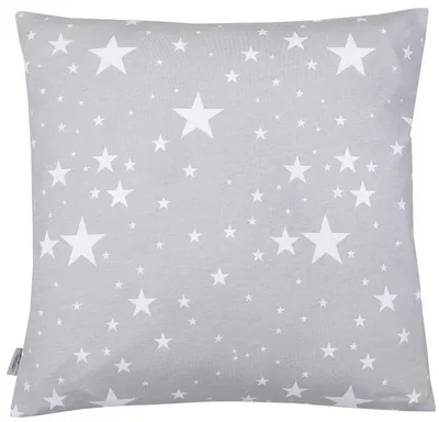 Produktbild von TupTam Kissenbezug Gemustert Bunte Kissenhüllen Dekokissen für Baby und Kinderzimmer, Farbe: Sterne Grau, Größe: 50 x 50 cm