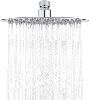 Obrázok produktu pre Hlava sprchovej hadice RVS, okrúhly výtok, strieborná, 20 cm