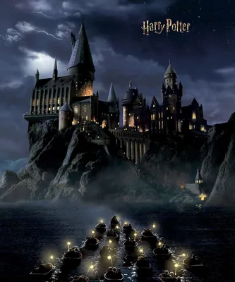 Zdjęcie produktu dla Sanders & Sanders fototapeta Harry Potter Hogwart czarnymIciemnoniebieskim - 601209 - 2,25 x 2,7 m