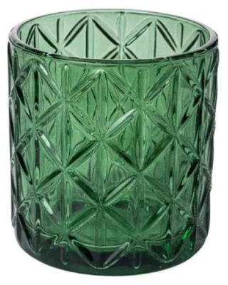 Produktbild von SANDRA RICH, "NOBLE" Teelichthalter, Teelichtglas 10cm GRÜN