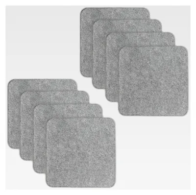 Produktbild von 8er Set Filz Sitzkissen Eckig Anthrazit oder Grau 35 x 35 cm mit Antirutschnoppen