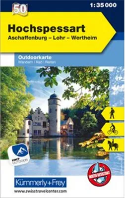 Image de Hochspessart, Aschaffenburg, Lohr, Wertheim 1 : 35 000
