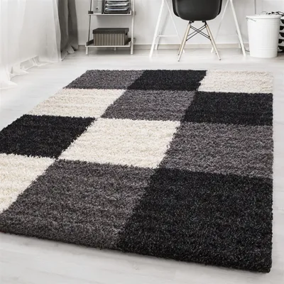 Image de Tapis Shaggy LIFE BLACK 120 X 170cm rectangle