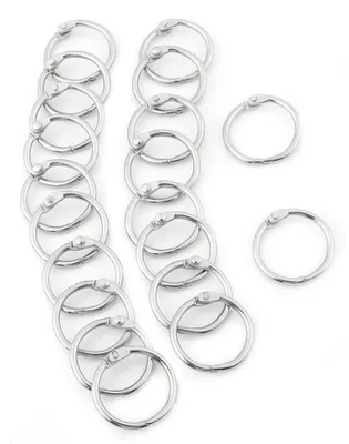 Produktbild von 20 Stück Metall-Hingeringe, Buchbinderinge, Schlüsselringe zum Trennen, für Alben, Scrapbooks und lose Blätter (30 mm)