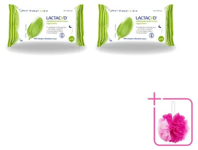 Obrázok produktu pre 2 x Vlhčené obrúsky Lactacyd na intímnu hygienu – osviežujúce – biologicky odbúrateľné – ekonomické balenie – 2 kusy