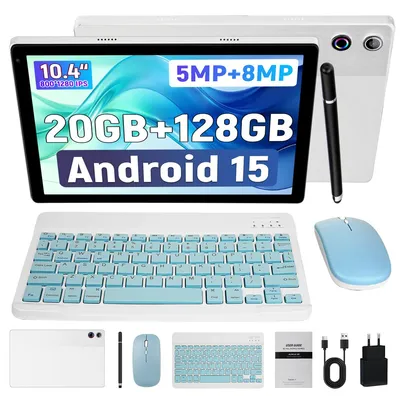 Produktbild von Tablet 10,36 Zoll, 20 GB RAM, 128 GB ROM (erweiterbar auf 1 TB), Octa-Core, Android 15, WiFi 6, mit Tastatur