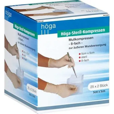 Productafbeelding van HÖGA-KOMPRESSEN, 5x5 cm, steriel, 8 stuks