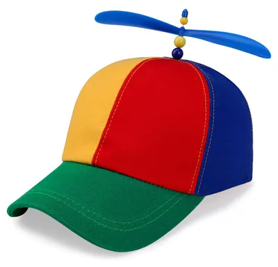 Propellermütze für Erwachsene, Regenbogen, verstellbar, Partyhut