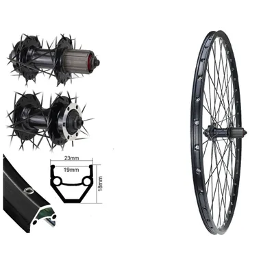 Produktbild von Bärwinkels Hinterrad 27,5" MTB Disc DC19 schwarz 8-10 Kassette 584-19 Scheibenbremse 6-Loch