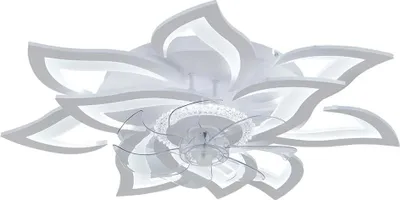 Image de Ventilateur de plafond, lumière variable, fonction de télécommande, BLANC, 92W, 90-260