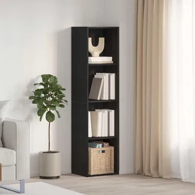 Immagine prodotto di Maison Exclusive - Libreria effetto rovere nero 143 x 30 x 36 cm Materiale ligneo