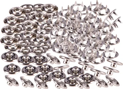 Produktbild von 25 x Druckknöpfe Installations-Set Ersatzdruckknopf für Druckknopfzange 100-tlg,