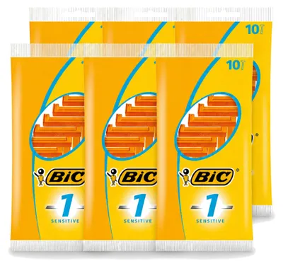 Produktbild von 6 x Bic 1 Sensitive Einwegrasierer für empfindliche Haut - Vorteilspackung - 6 Stücke