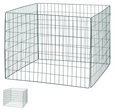 Image de Compostier en métal Relaxdays, lot de 2, compostier biologique de jardin, H x L x P : 70 x 90 x 90 cm, 560 litres, compostier en fil d'acier, vert