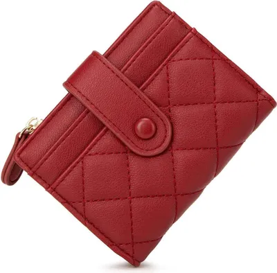 Immagine prodotto di CHAOFANXI portafoglio donna piccolo multifunzionale in pelle, rosso