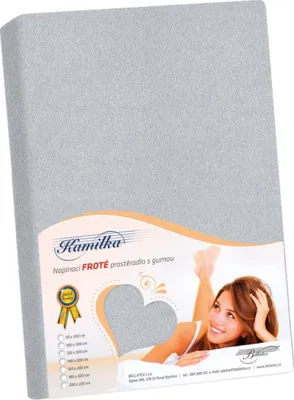 Obrázek produktu pro Prostěradlo froté - Šedá - 120x200