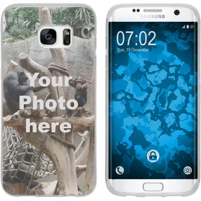 Produktbild von PhoneNatic Case kompatibel mit Galaxy S7 Edge Personalisierte Handyhülle  clear zum selbst gestalten mit eigenem Foto