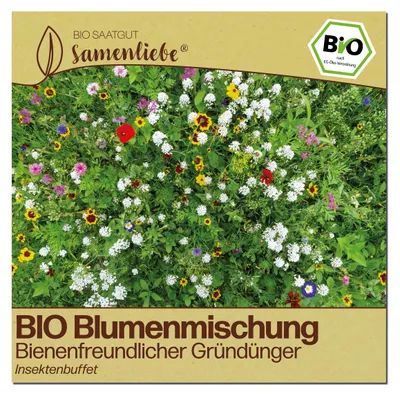 Produktbild von Samenliebe  Blumenmischung Samen | Bienenfreundlicher Gründünger - bunt - samenfestes  Saatgut
