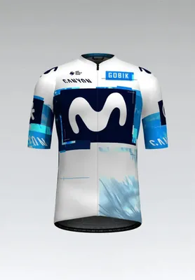 Produktbild von GOBIK Kurzarm Fahrradtrikot - ODYSSEY MOVISTAR TEAM 2025 - Weiß/Blau/Hellblau M