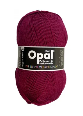 Produktbild von Opal Sockengarn - Uni 4fach Farbe: 5196 burgund