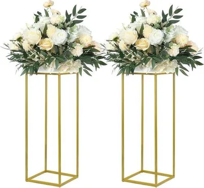 Produktbild von Famanu Blumenständer 60 cm - Metallische Vasen für Hochzeiten und Partys