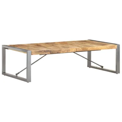 Imagen del producto de Mesa de centro madera de mango rugosa 140x70x40 cm