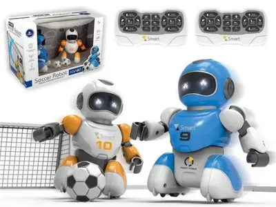 Produktbild von Zwei Fußballroboter Set mit LED und Fernsteuerung