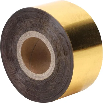 Image de Film thermocollant décoratif, 3 cm x 120 m, couleur or